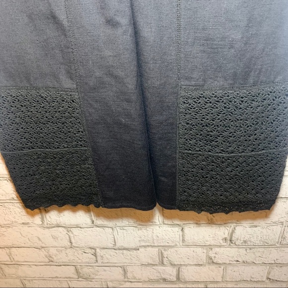 Anthropologie little black dress w/ crochet detail - Picture 5 of 7